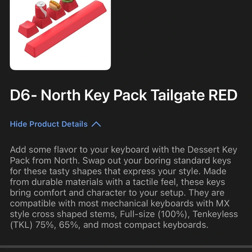 Red Novelty Keycap Set for Mechanical Keyboards
